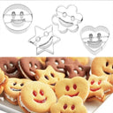 Stainless Steel Smile Face Cookie Cutter Set 4pcs Baking Molds