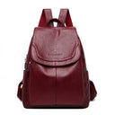 Women Large Capacity Backpack Purses High Quality Leather