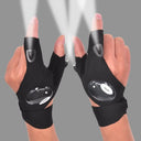 Fingerless Glove LED Flashlight Waterproof Torch Tool Gear