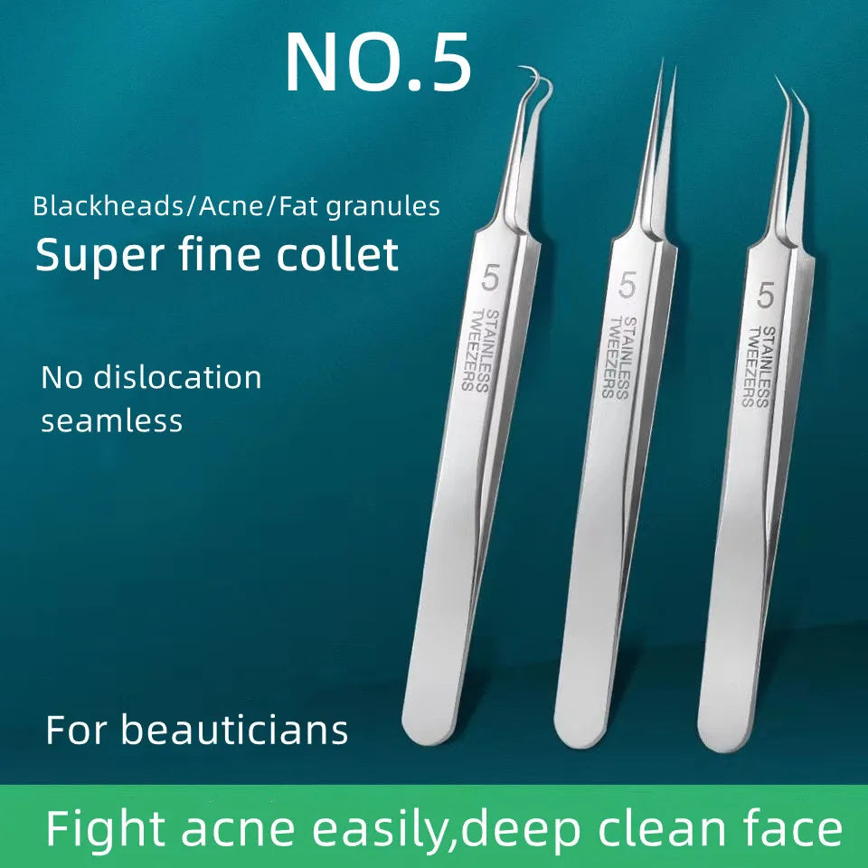 German Ultra-fine No. 5 Cell Pimples Blackhead Clip Tweezers Beauty Face Health Salon Special blackhead remover Acne Needle Tool  ourlum.com   
