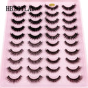 5-14Pairs Fluffy Lashes 10-25mm 3D Mink Lashes Long Thick Natural False Eyelashes Wholesale Lashes Vendors Makeup Mink Eyelashes  ourlum.com 20 pairs HD-A1  