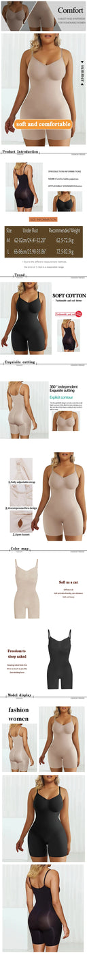 Bodysuit For Women Tummy Control Shapewear Seamless High Waist Flat Belly Belt Stretch Shapewear Body Shaper ﻿