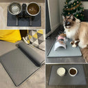 Pet Food Bowl Mat: Waterproof Silicone Feeder Mat for Pets