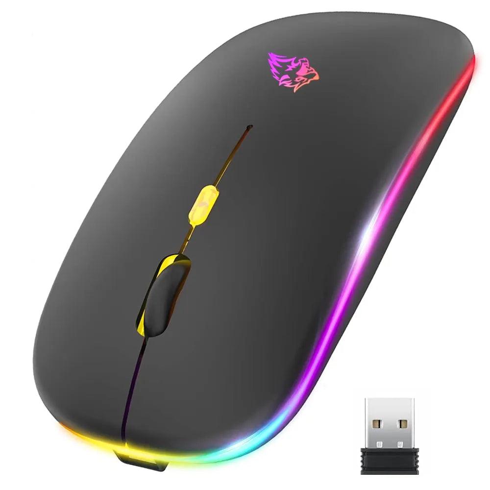 Wireless Mouse Rechargeable RGB Silent Click: Multi-Device Compatibility  ourlum.com Default Title  