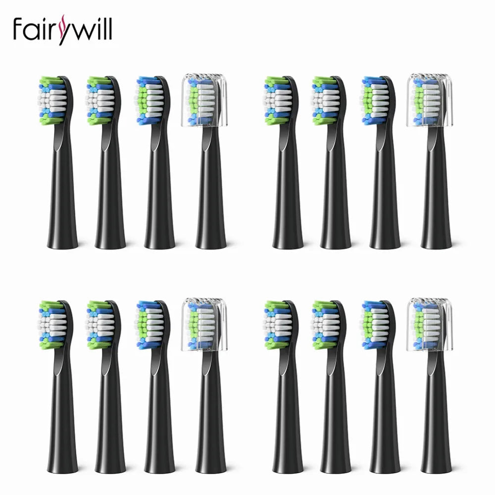 Fairywill Toothbrush Heads Electric Toothbrushes Replacement Heads Electric Toothbrush 4 heads Sets for FW-E11 E10 E6 D7S