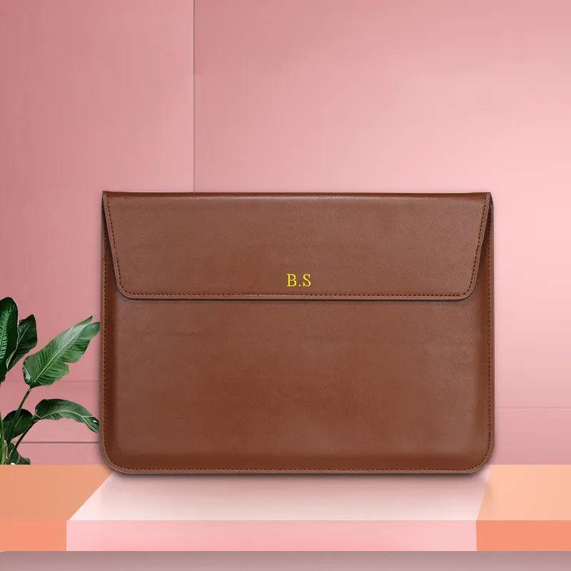 Stylish PU Leather Laptop Sleeve for MacBook Air 13, Pro Retina 11, 15 & Huawei Notebook Cover  ourlum.com   