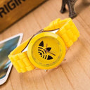 Women's Stylish Quartz Sports Watch with Silicone Band for Fashionable Ladies  ourlum.com Yellow  