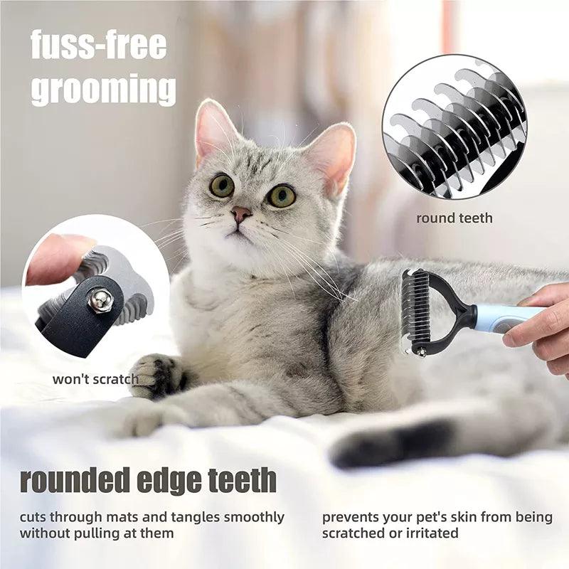 Hair Removal Comb for Dogs Cat: Effortless Detangling and Grooming Tool for Long Hair Curly Pets  ourlum.com   