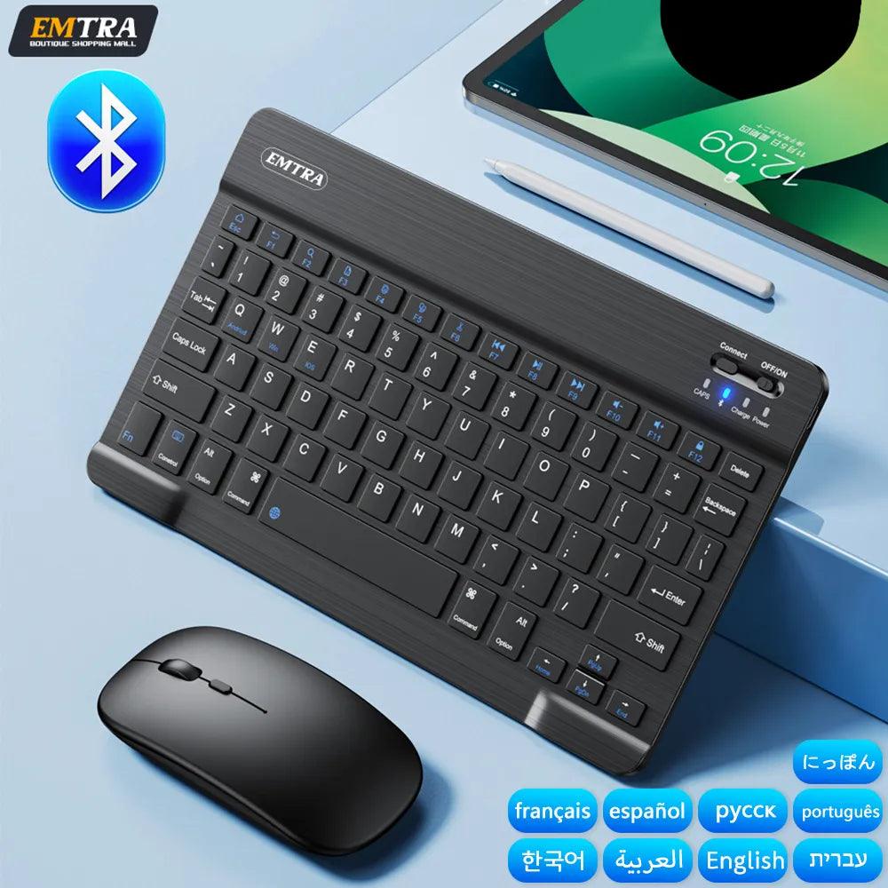 Bluetooth Keyboard Mouse Combo: Multi-Language Compatibility for Tablets & More - Effortless Connectivity & Ultimate Convenience  ourlum.com   