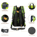 40L Water Resistant Travel Backpack For Camping Hiking