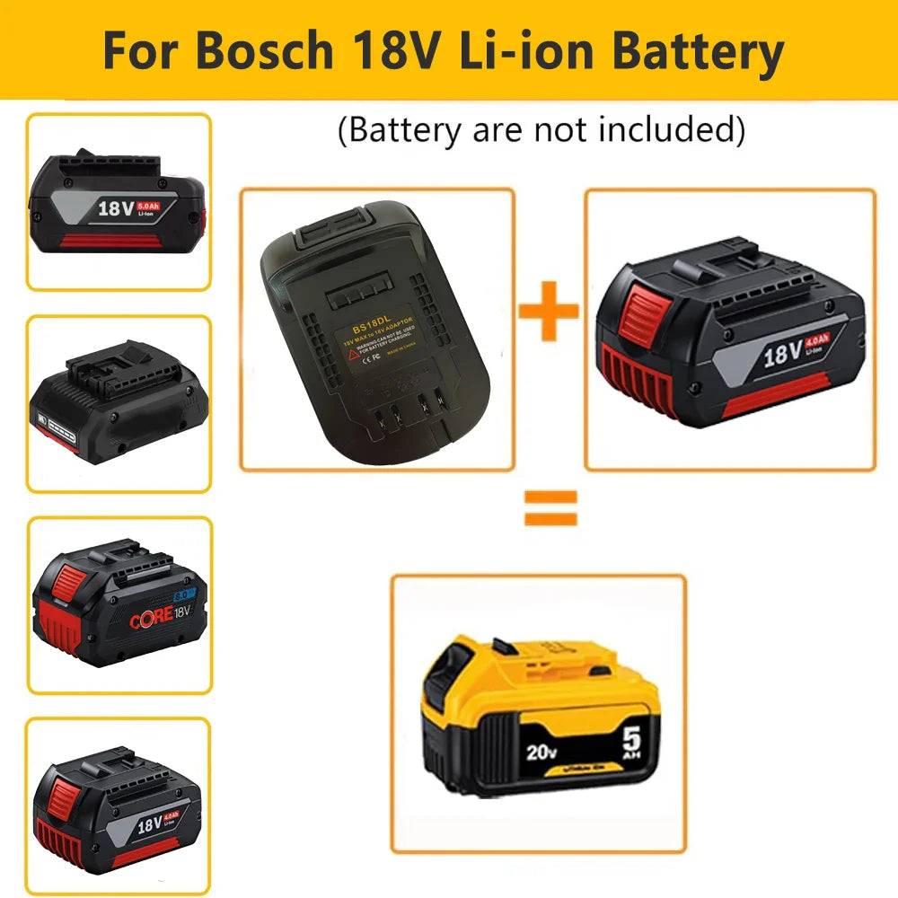 Bosch to Dewalt 18V Battery Adapter Enhance Tool Performance