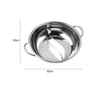 Stainless Steel Divided Hot Pot Cooker for Induction Stoves