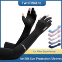 UV Solar Arm Sleeves Women Men Cycling Gloves Sun Protection