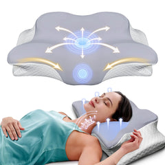 Memory Foam Pillows Butterfly Shaped Relaxing Cervical Slow Rebound Neck Pillow Pain Relief Sleeping Orthopedic Pillow Beding