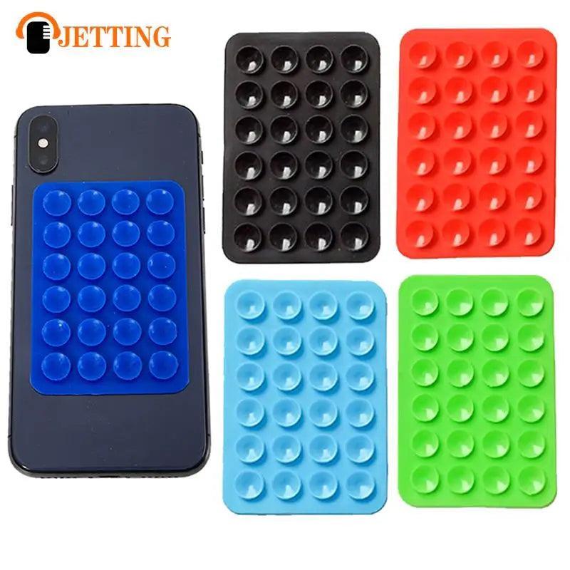 Dual-Sided Silicone Mobile Phone Suction Fixture with Strong Rubber Sucker Pad  ourlum.com   