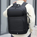 Waterproof Expandable 17 Inch Men's Laptop Backpack with USB Charging