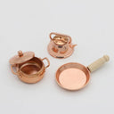 Miniature Rose Gold Cooking Set for 1:12 Scale Dollhouse