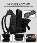 50L/35L/25L Tactical Backpack Men's Travel Large Capacity Rucksacks Men Waterproof Outdoor Sports Multi-functional Bags