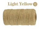 Cotton Macrame Cord Rope Twine String Crafts DIY Bohemia Wedding Decor  ourlum.com SLQ 12 Light Yellow  