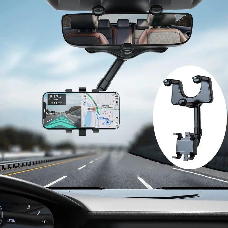 Rotatable Car Phone Holder: Secure Rearview Mount for GPS  ourlum.com   