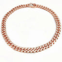 Luxury Gold Cuban Chain Dog Collar: Stylish Jewelry for Dogs of All Sizes  ourlum.com Rose gold 12inch (30cm) 