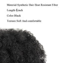 4Inch Afro Puff Drawstring Ponytail Clip-In Hair Bun Accessory