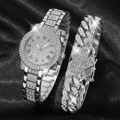 Diamond Rhinestone Luxury Wristwatch: Sophisticated Style for Fashionable Women