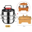 Portable Mini Pressure Cooker - 304 Stainless Steel Pot