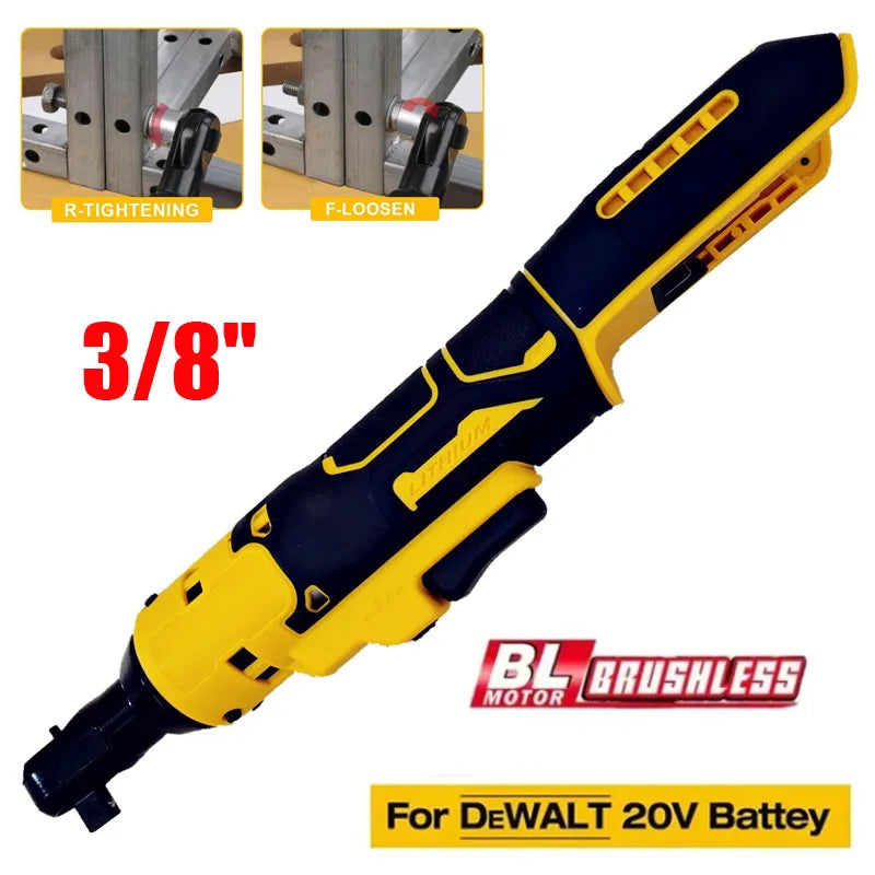 Cordless Electric Ratchet Wrench 220N.M for Dewalt 18V/20V - Impact Tool