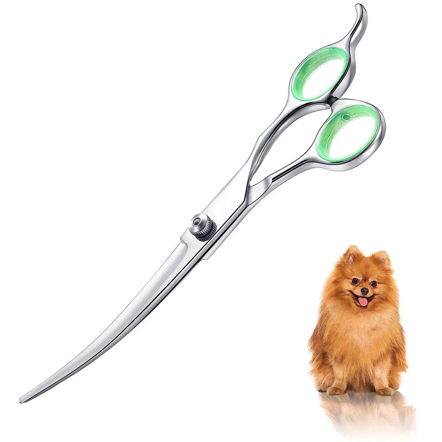 Pet Grooming Stainless Steel Scissors - Precision Trimming for Pets  ourlum.com Light green  