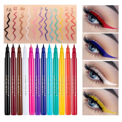 Matte Rainbow Liquid Eyeliner: Colorful Waterproof Eye Makeup