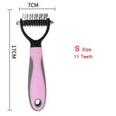 Professional Pet Deshedding Brush for Dogs and Cats: Reduce Shedding, Prevent Tangles, and Promote Blood Circulation  ourlum.com A Pink S  