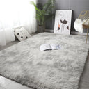 Gray Carpet for Living Room Plush Rug Soft Velvet Mats