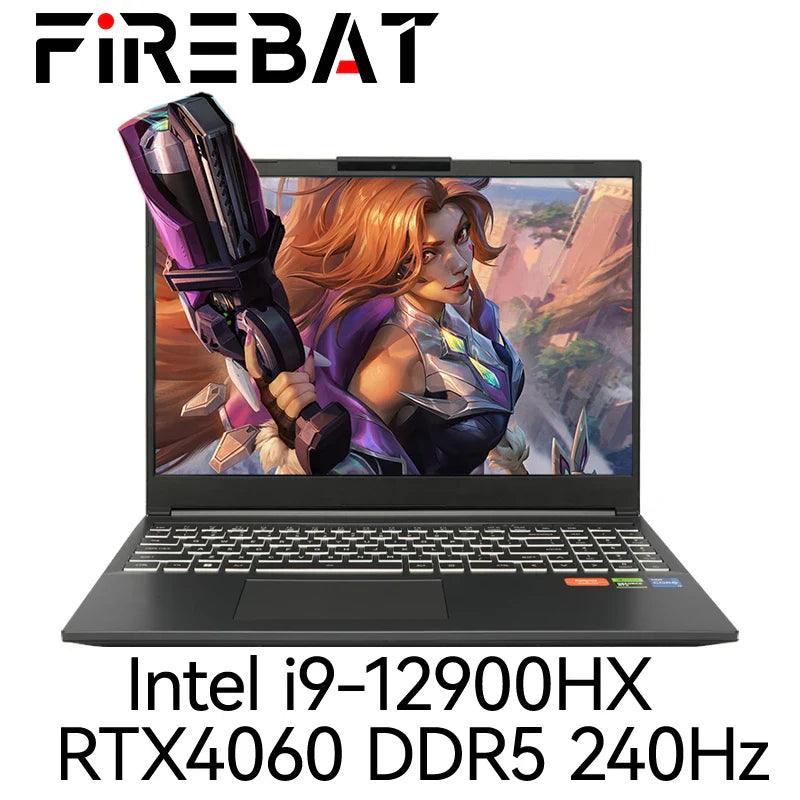 FIREBAT T6A-X 16 Inch Intel i9-12900HX RTX 4060 DDR5 32G RAM M.2 1TB SSD 240Hz 2.5K Wifi6 BT5.1 Gaming Gamer Notebook Laptop  ourlum.com 32G 1TB 240Hz intel  i9-12900HX EU