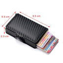 Carbon Fiber RFID Blocking Card Holder Stylish Wallet for Men