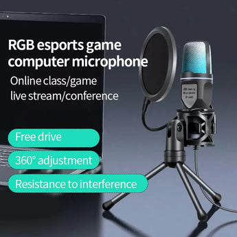 SF666R RGB Gaming Mic: Pro Podcasting & Streaming Solution  ourlum.com   