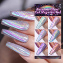 9D Cat Magnetic Gel Nail Polish Pink Purple UV Varnish