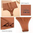 High Waist Tummy Control Panties Women Seamless Thong Large