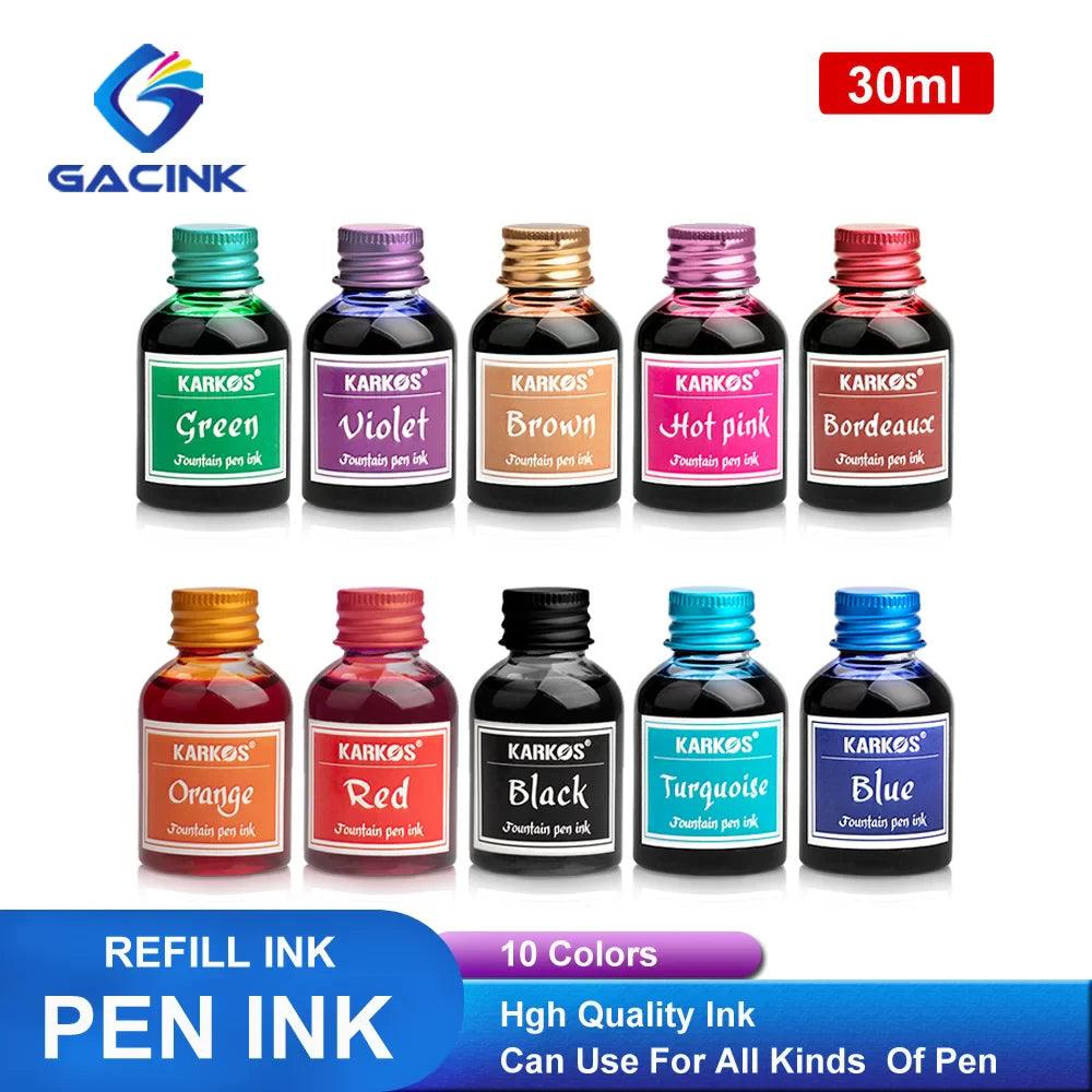 Colorful Fountain Pen Ink Set: Vibrant Refillable Ink with Bright Smooth Colors  ourlum.com   