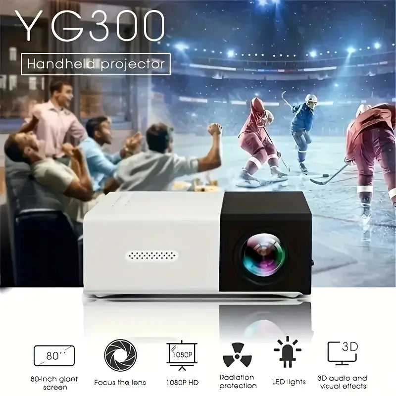 1PC-YG300 Mini Projector Home Cross border LED Portable Projector High Definition Manufacturer