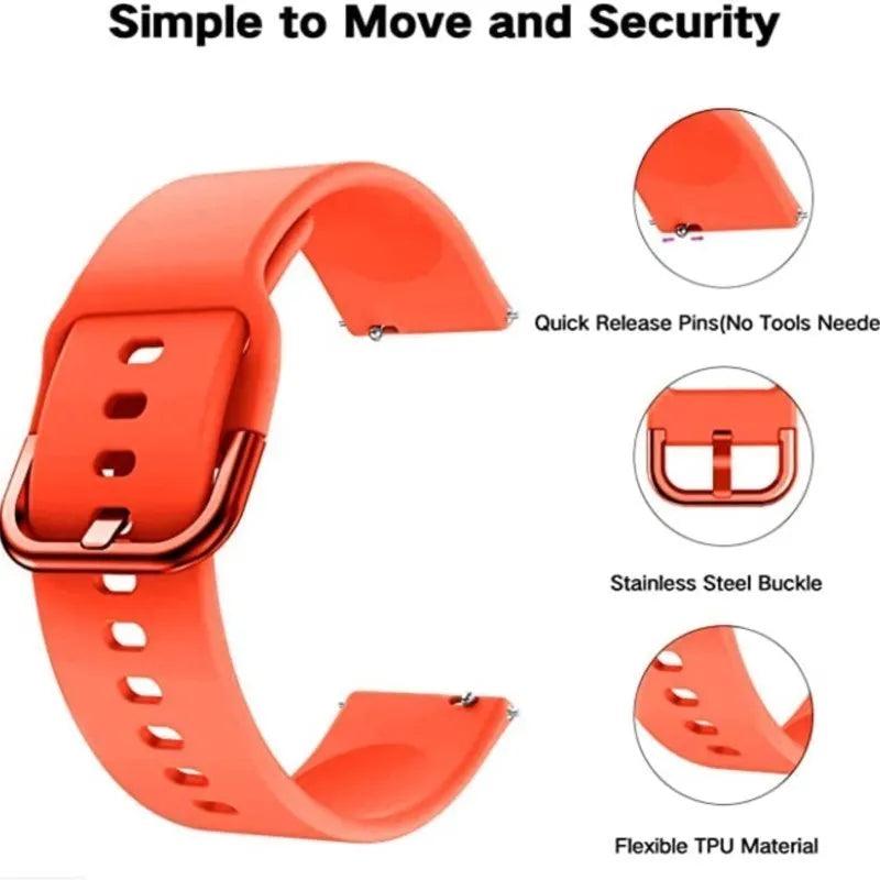 Silicone Bracelet Watch Band for Amazfit and Samsung Smartwatches  ourlum.com   