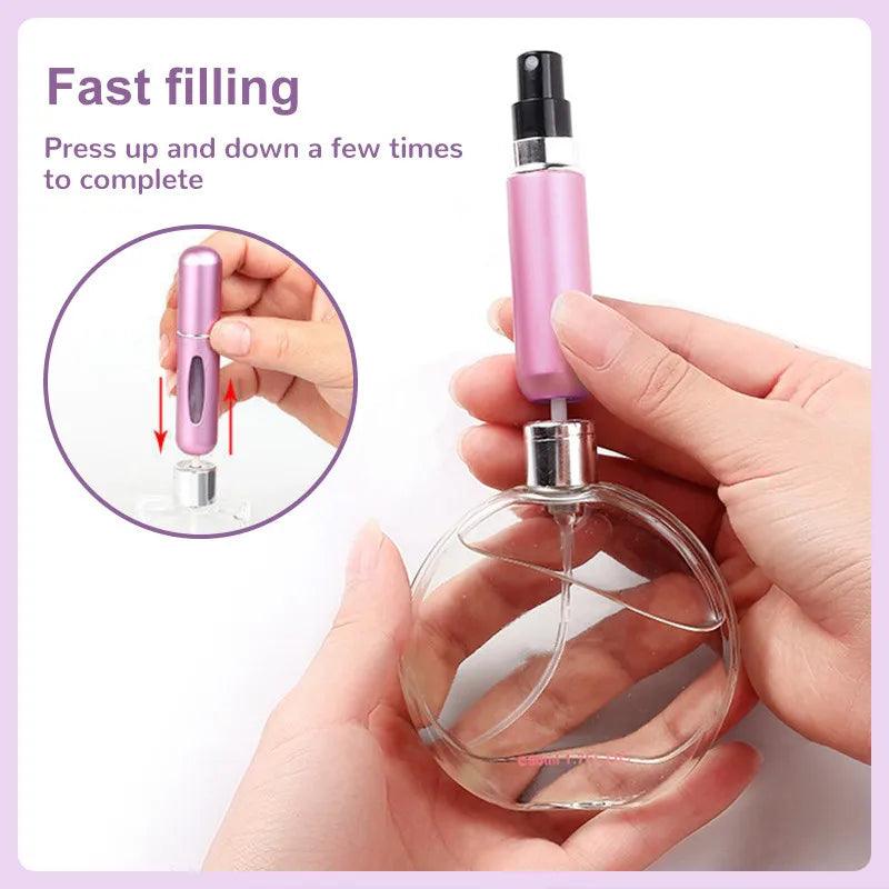 Portable Travel Perfume Atomizer Spray Bottle - Refillable Scent Pump for On-The-Go Fragrance  ourlum.com   