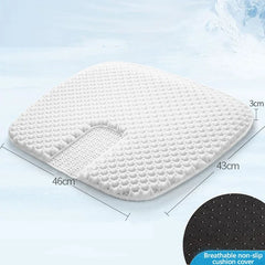 Cooling 3D Gel Memory Foam Cushion with Honeycomb Design for Office and Car - Ergonomic TPR Seat Pad 46x43x3cm