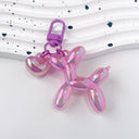 Balloon Dog Acrylic Keychain Set - Fun Accessories for Women & Couples  ourlum.com Jelly purple  