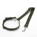 Pet Car Safety Belt with Adjustable Harness and Leash  ourlum.com Army Green  