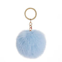 Cute Animal Keychains with Fluffy Fur Ball Bag Pendant