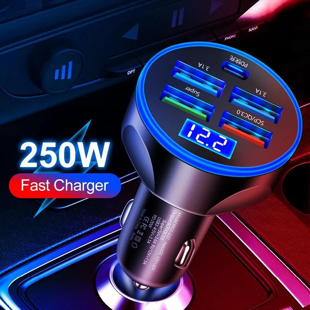 Car Charger Type C Fast Charging: Ultimate Power Boost & Digital Display  ourlum.com   