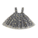 Ma&Baby Daisy Tulle Dress for Girls - Summer Party Beach Holiday Clothing  ourlum.com GRAY 4-5Years 