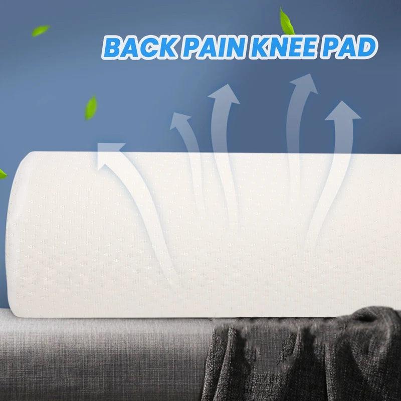 Ergonomic Memory Foam Half-Moon Pillow for Back Pain Relief & Knee Support