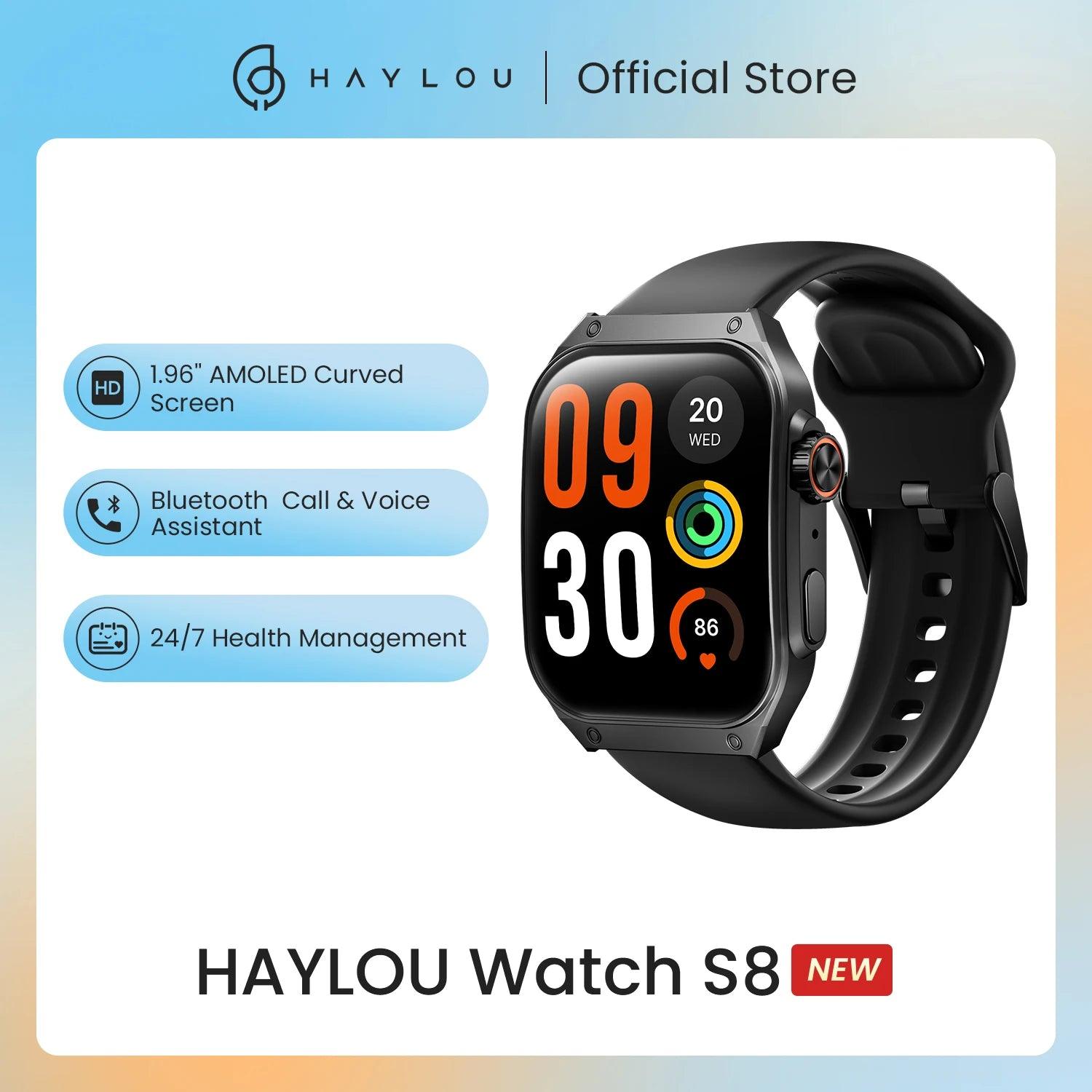 HAYLOU S8 Smartwatch - Ultimate Men's Fitness Companion  ourlum.com   